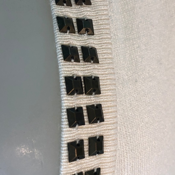 Urban Behavior Cream Cardigan , Trim Studded XS - Picture 3 of 8